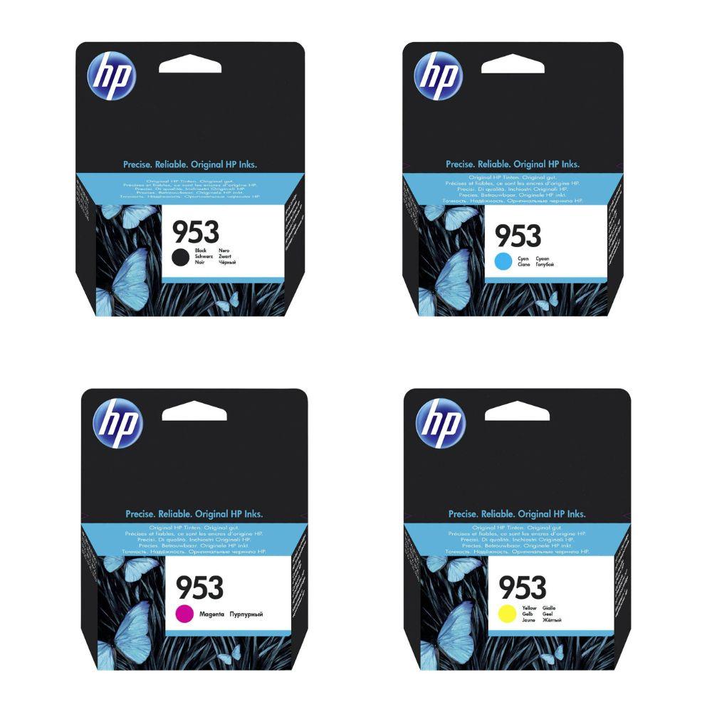 HP 953 Original Druckerpatronen Multipack mit Schwarz, Cyan, Magenta und Gelb