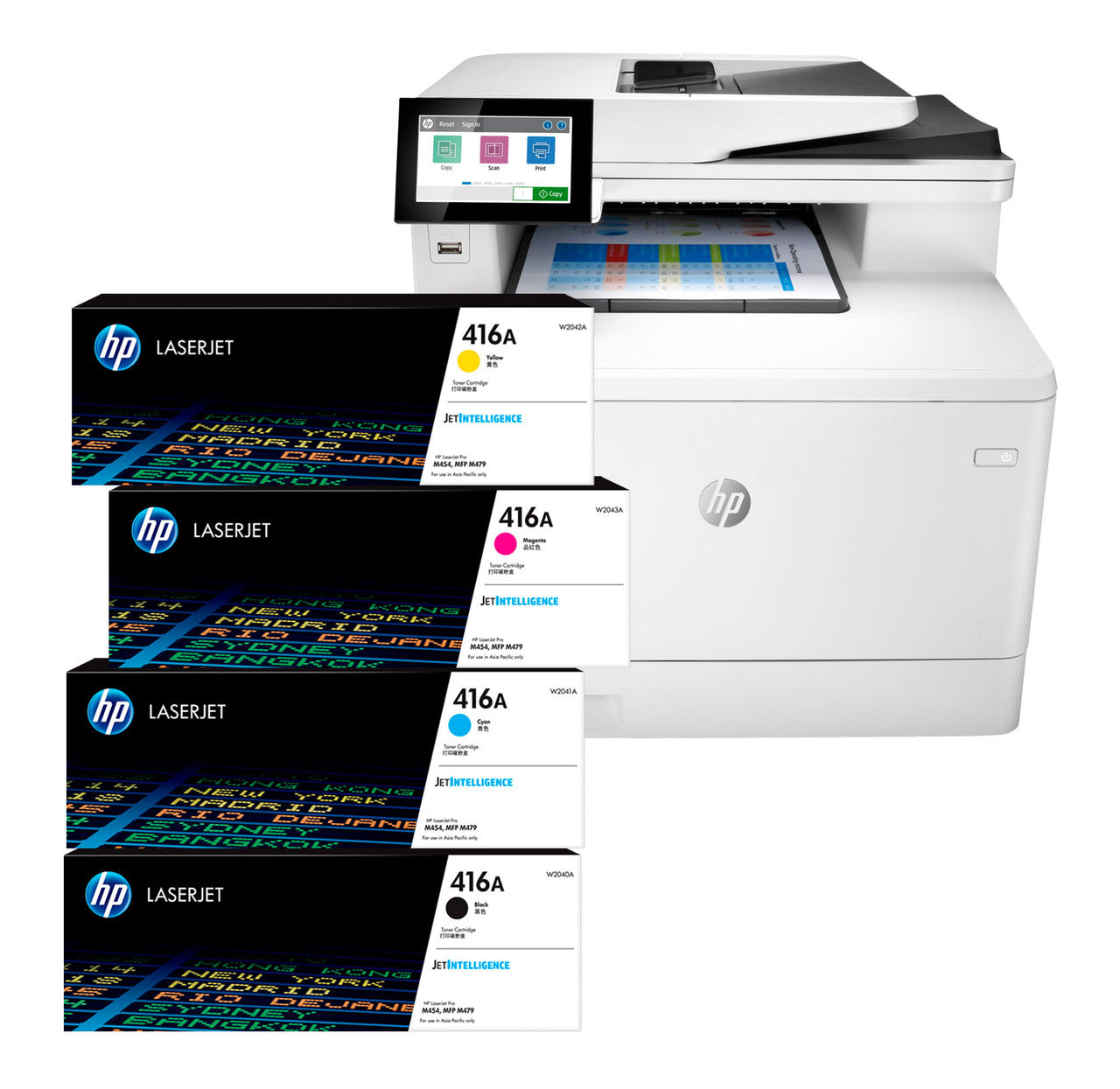 HP Color LaserJet Enterprise MFP M480f Farblaser-Multifunktionsdrucker mit Duplexdruck und Netzwerk