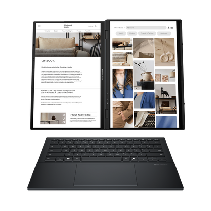 ASUS Zenbook DUO UX8406CA mit Dual-Screen OLED Display, Intel Core Ultra 9 und 32 GB RAM
