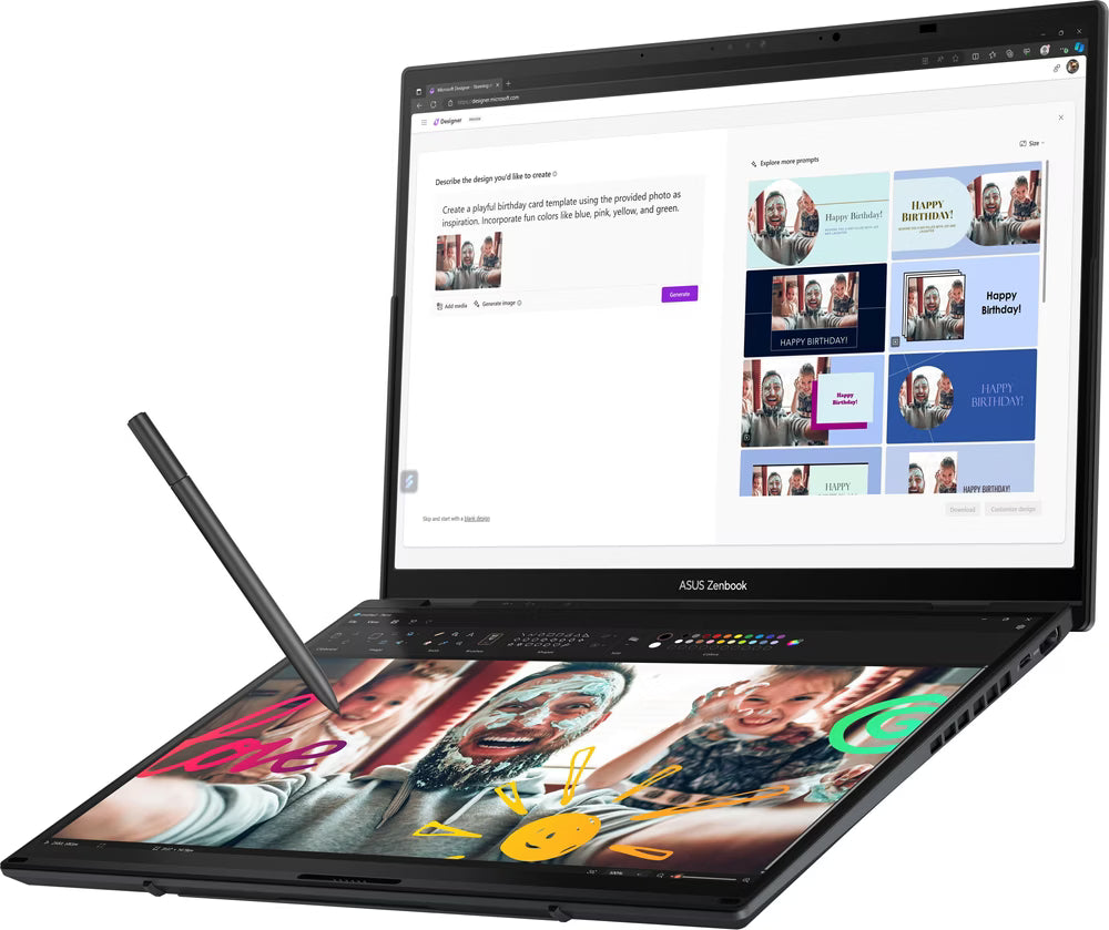 ASUS Zenbook Duo UX8406CA mit zwei OLED Touchscreens, Intel Core Ultra 9 und 32 GB RAM
