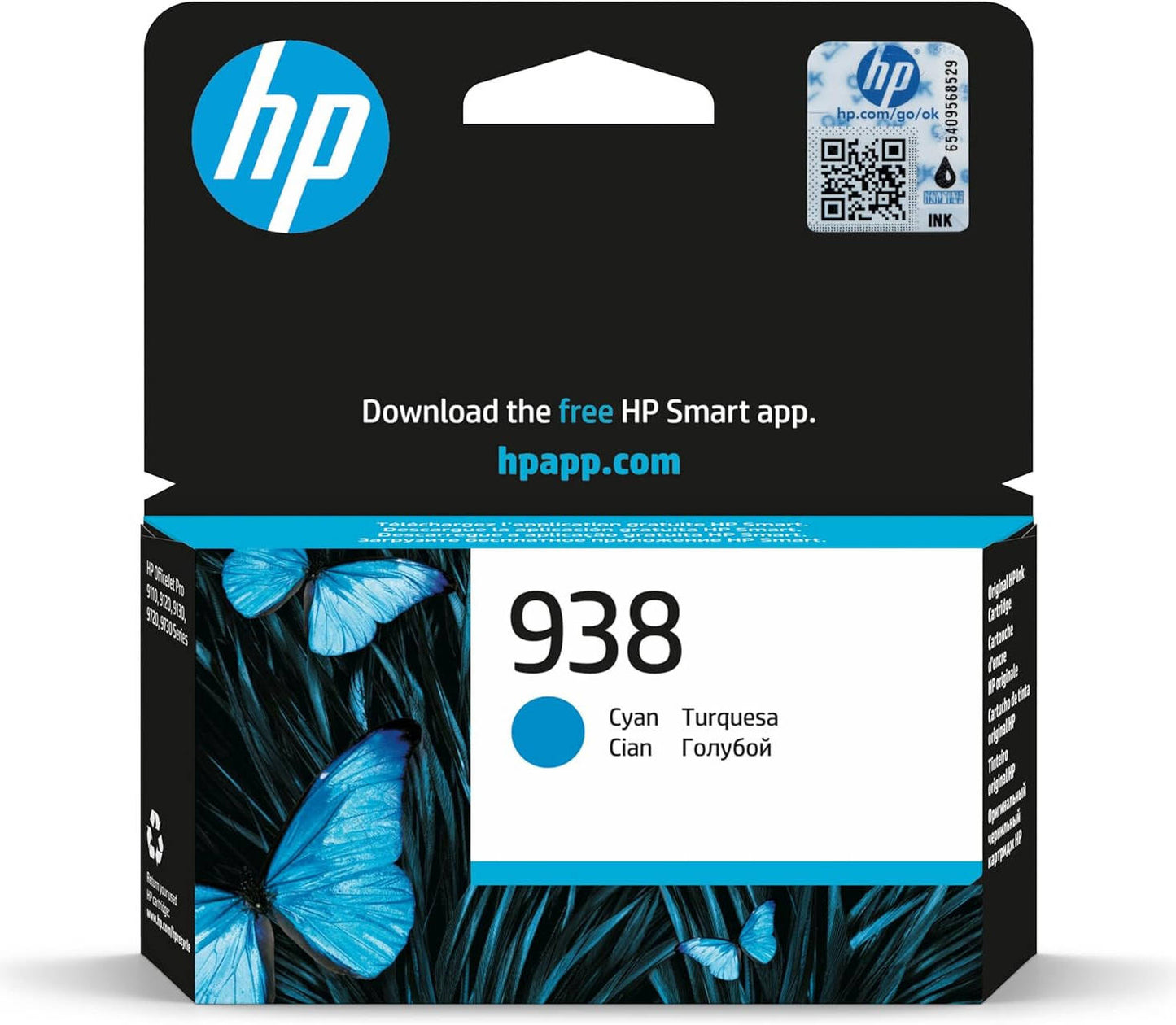 HP 938 Original Druckerpatrone in Schwarz, Cyan, Magenta oder Gelb für HP OfficeJet Pro Drucker