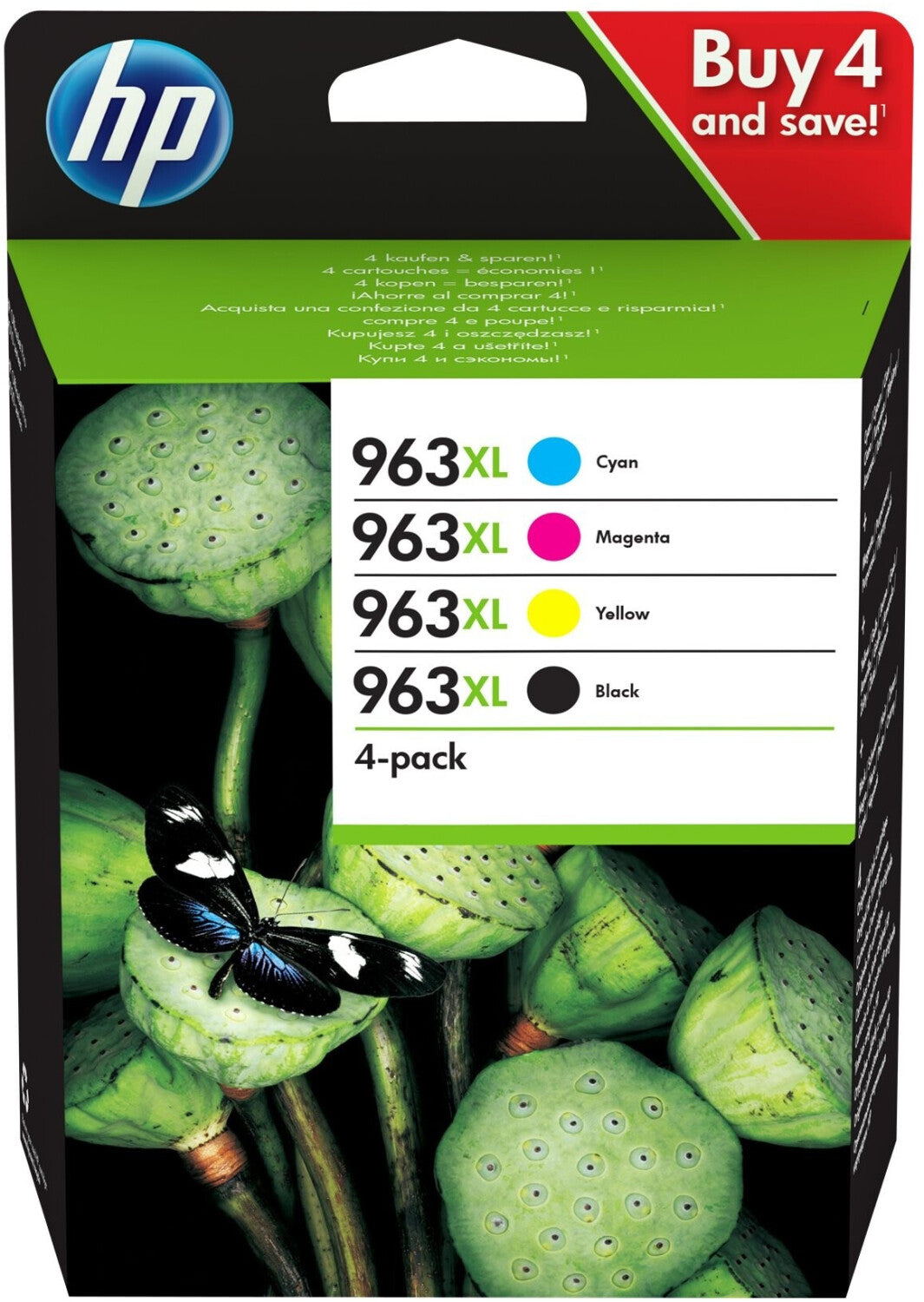 HP 963XL Original Druckerpatronen Serie mit Schwarz Cyan Magenta Gelb und Multipack für HP OfficeJet Pro Drucker