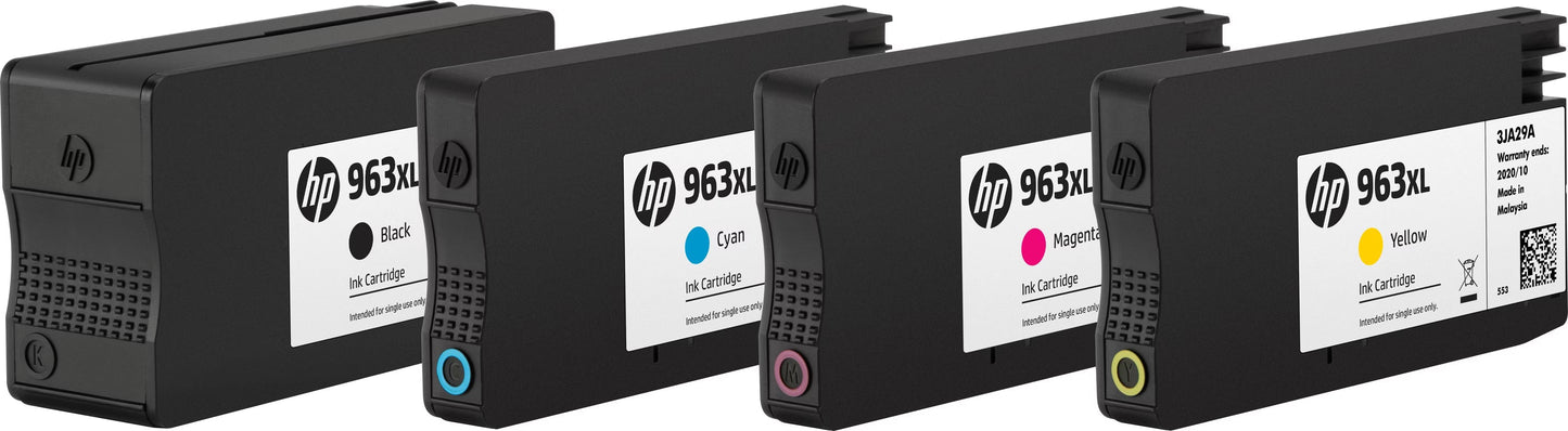 HP 963XL Original Druckerpatronen Serie mit Schwarz Cyan Magenta Gelb und Multipack für HP OfficeJet Pro Drucker