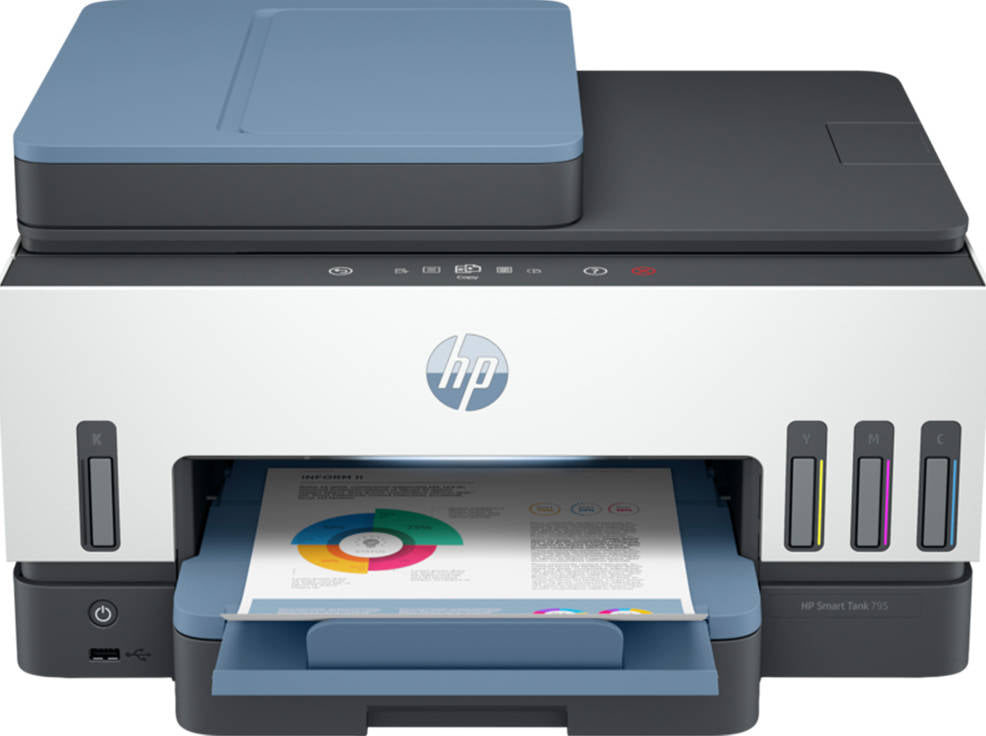 HP Smart Tank 795 All-in-One Multifunktionsdrucker mit WLAN, Duplexdruck und Tintentanksystem
