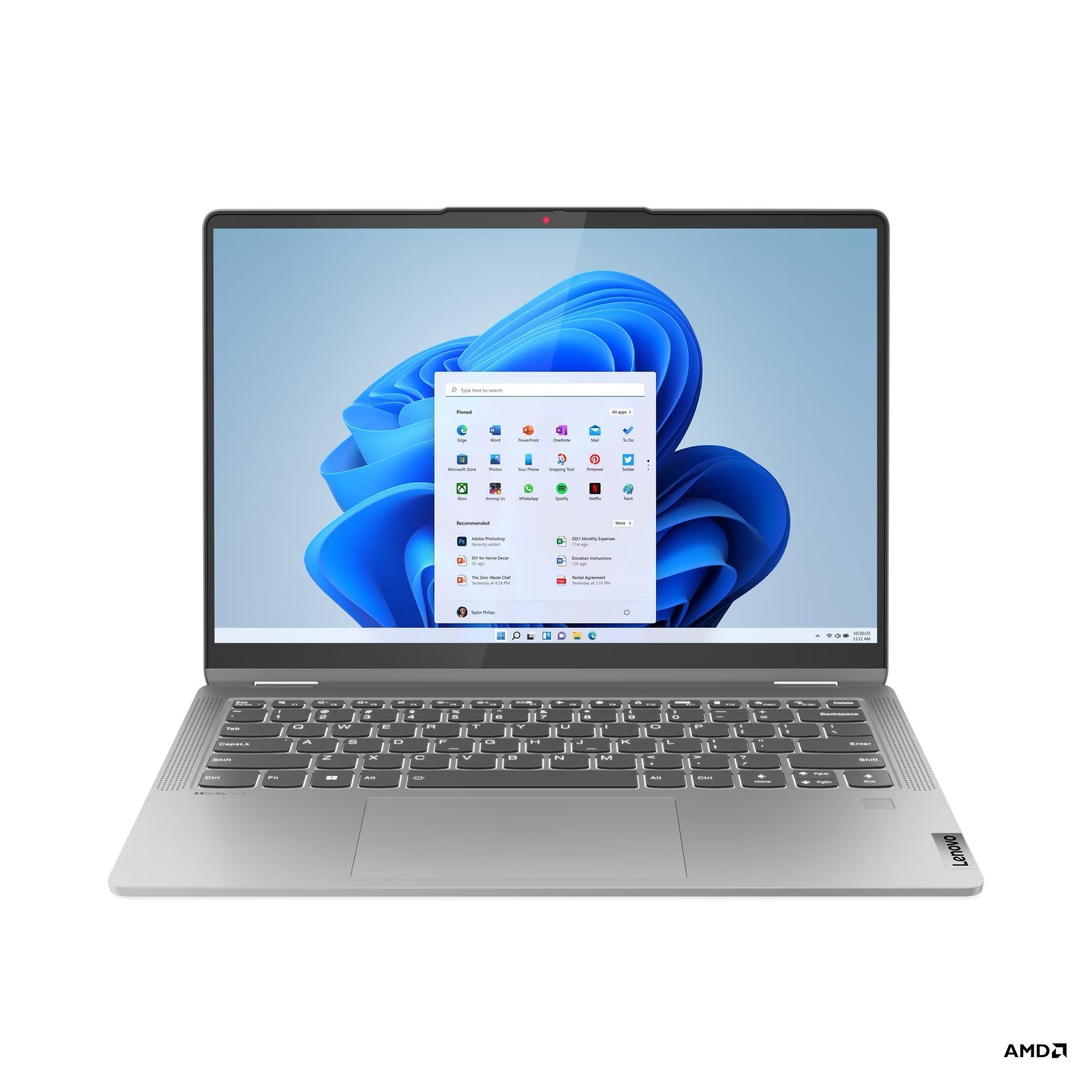 Lenovo IdeaPad Flex 5 14ABR8 Convertible Notebook mit Ryzen 7, Touchscreen und Windows 11 Pro