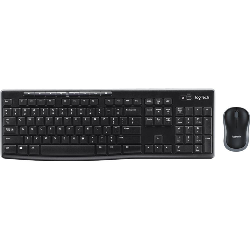 Logitech MK270 Wireless Combo mit kabelloser Tastatur und optischer Maus für Büro und Homeoffice
