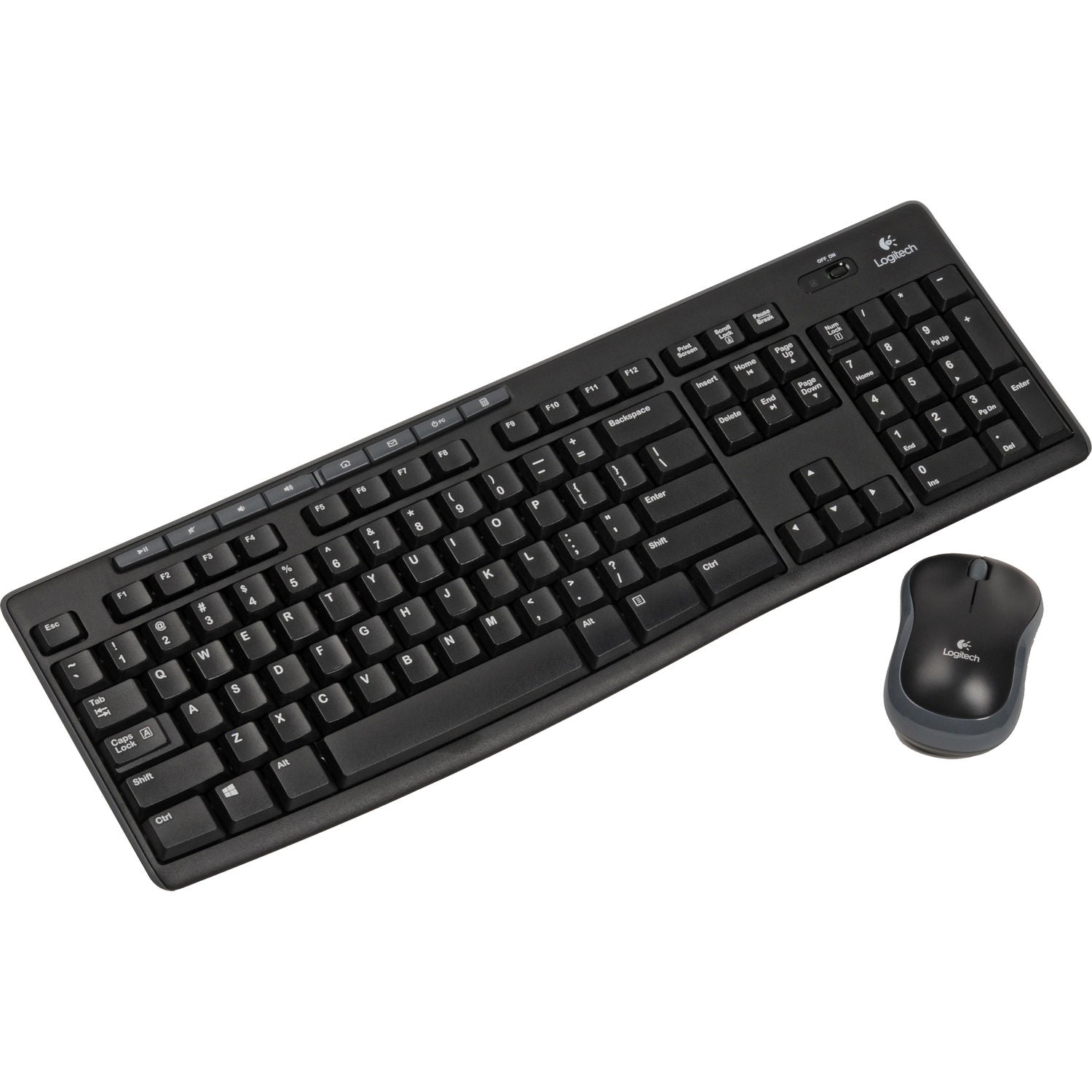 Logitech MK270 Wireless Combo mit kabelloser Tastatur und optischer Maus für Büro und Homeoffice