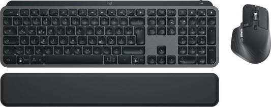 Logitech MX Keys S Combo mit MX Master 3S Maus und ergonomischer Handballenauflage