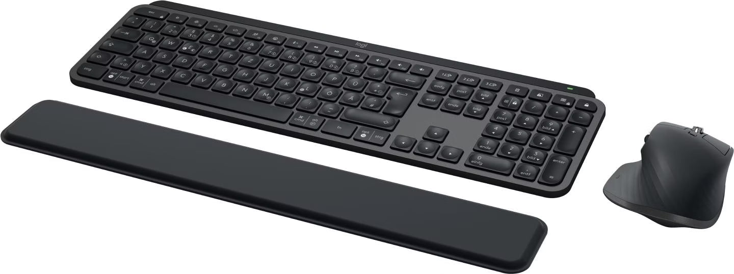 Logitech MX Keys S Combo mit MX Master 3S Maus und ergonomischer Handballenauflage