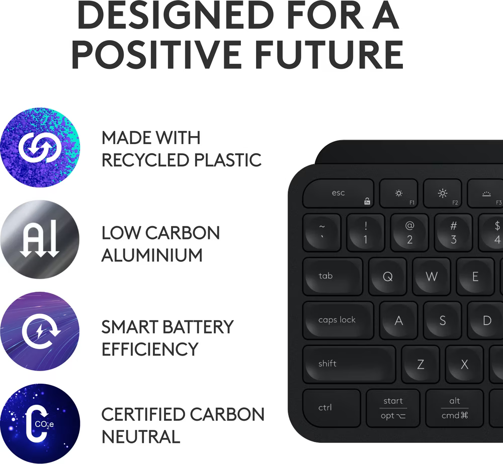 Logitech MX Keys S Combo mit MX Master 3S Maus und ergonomischer Handballenauflage