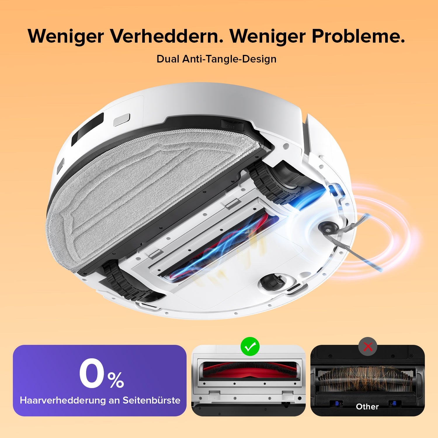 Roborock Q10 S5 Set Saug- und Wischroboter mit zusätzlichem Wischtuch für die automatische Bodenreinigung