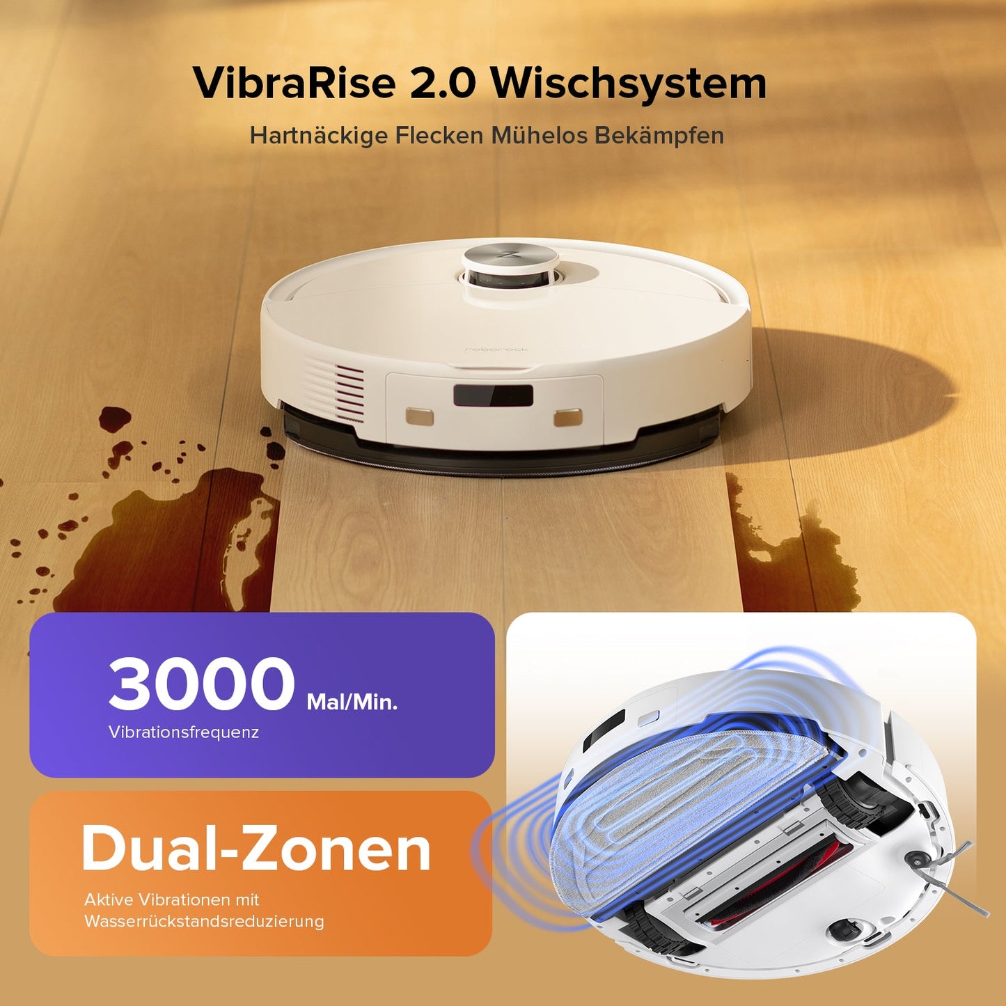 Roborock Q10 S5 Set Saug- und Wischroboter mit zusätzlichem Wischtuch für die automatische Bodenreinigung