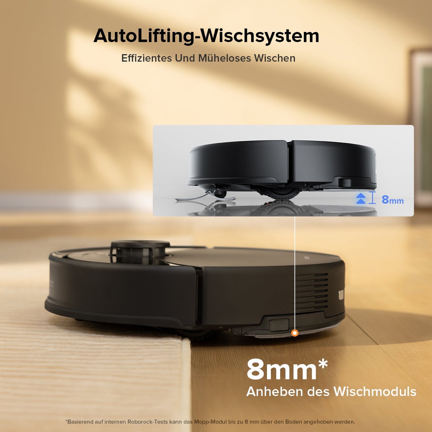 Roborock Q10 S5 Set Saug- und Wischroboter mit zusätzlichem Wischtuch für die automatische Bodenreinigung