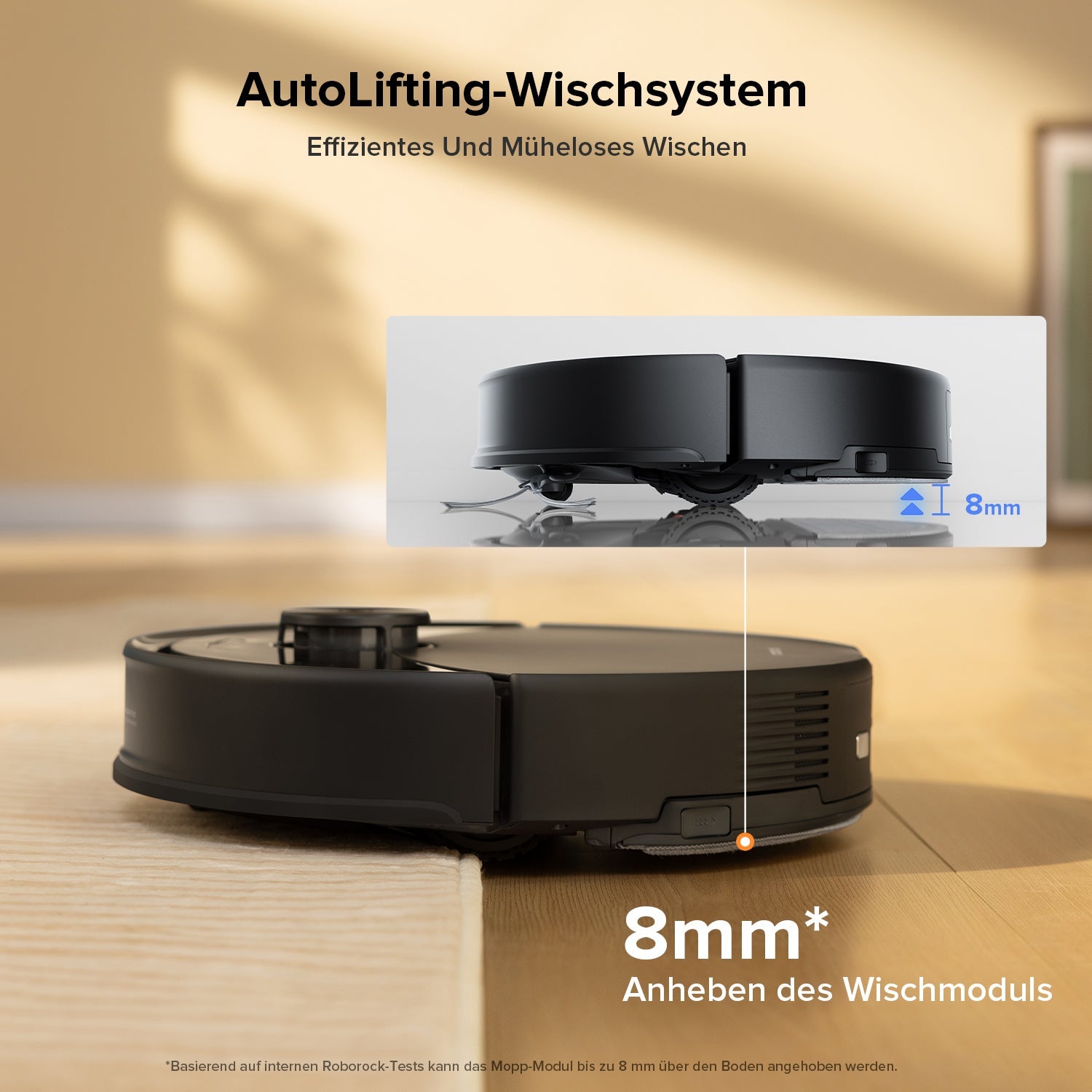 Roborock Q10 S5 Set Saug- und Wischroboter mit zusätzlichem Wischtuch für die automatische Bodenreinigung