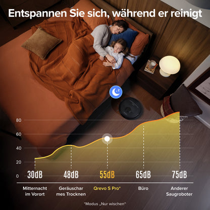 Roborock Qrevo S Pro Saug- und Wischroboter mit 18500 Pa Saugkraft und Multifunktions-Dockingstation