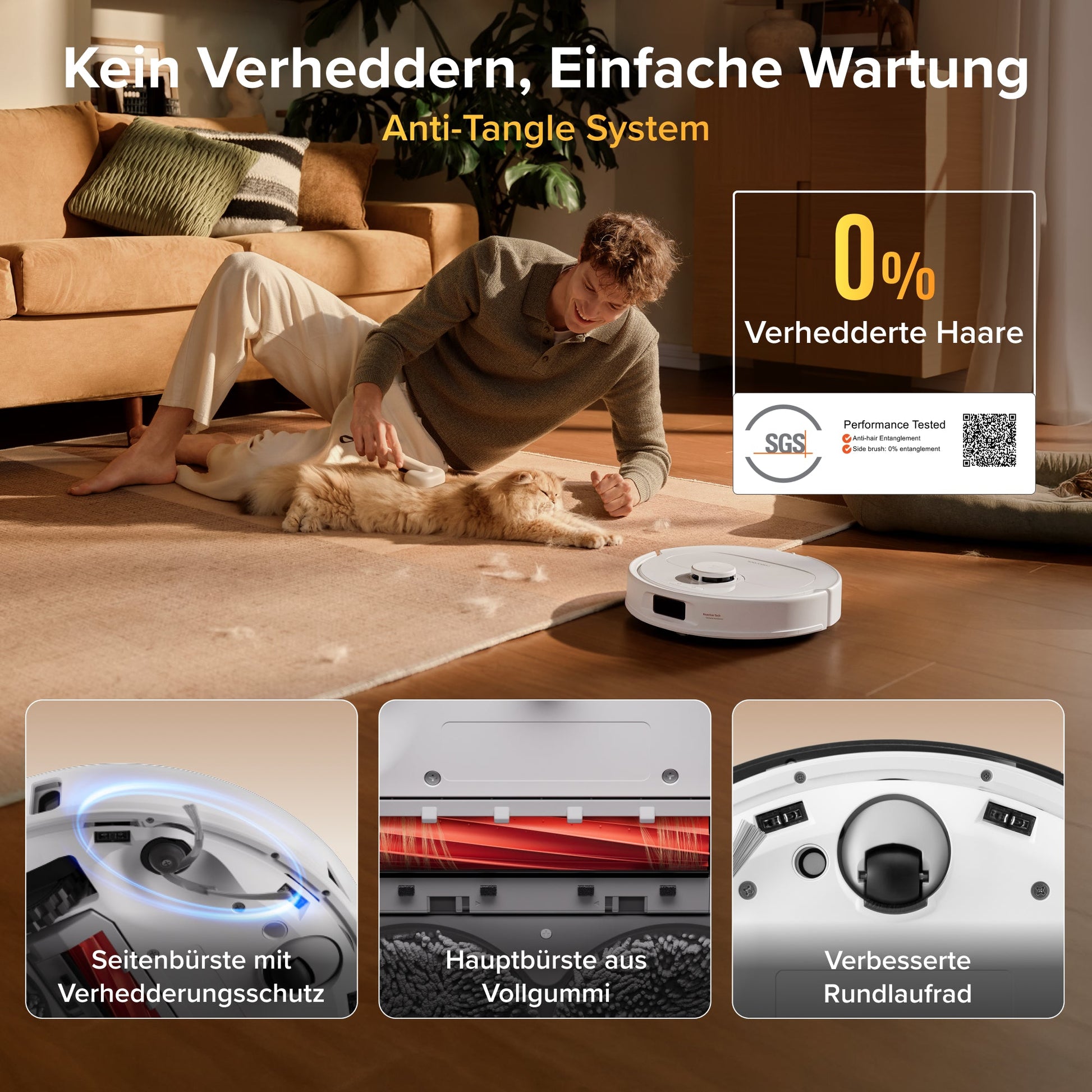 Roborock Qrevo S Pro Saug- und Wischroboter mit 18500 Pa Saugkraft und Multifunktions-Dockingstation