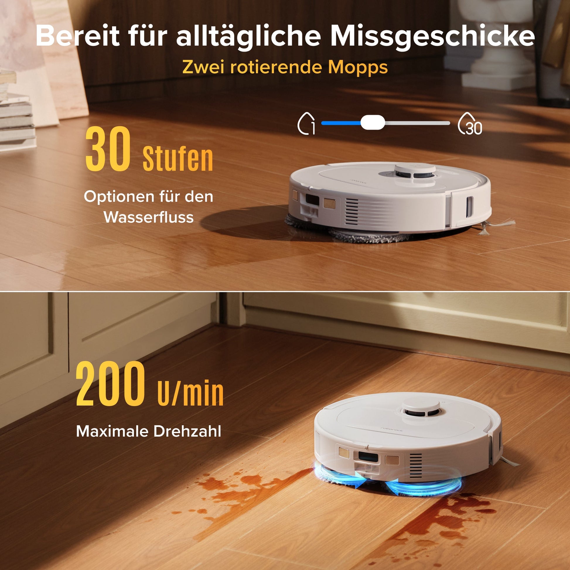 Roborock Qrevo S Pro Saug- und Wischroboter mit 18500 Pa Saugkraft und Multifunktions-Dockingstation