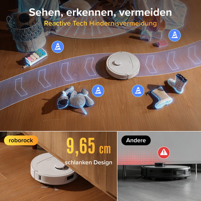 Roborock Qrevo S Pro Saug- und Wischroboter mit 18500 Pa Saugkraft und Multifunktions-Dockingstation