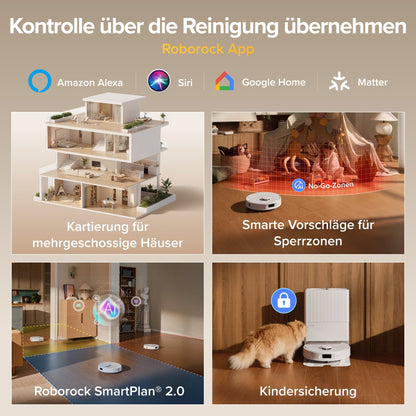 Roborock Qrevo S Pro Saug- und Wischroboter mit 18500 Pa Saugkraft und Multifunktions-Dockingstation