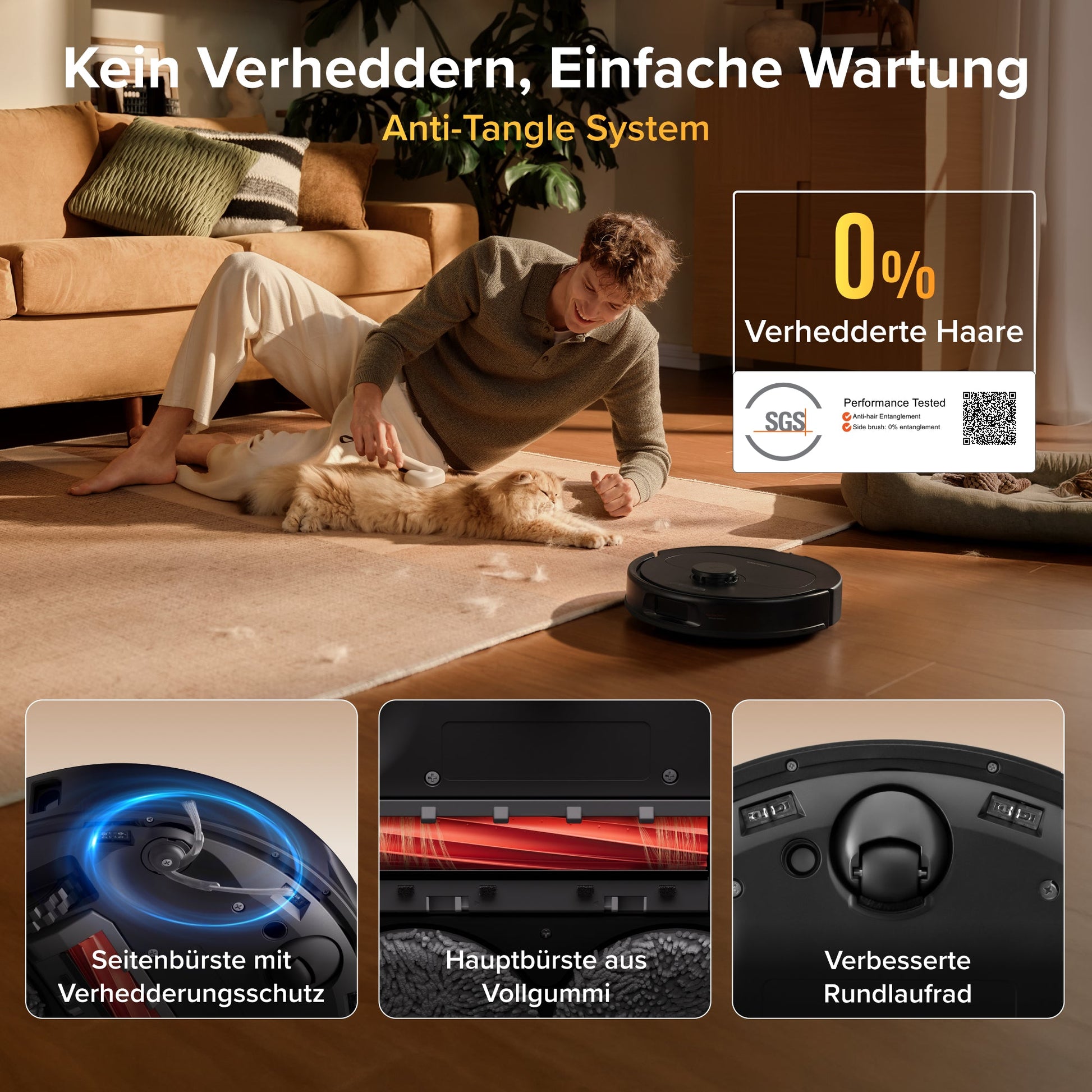 Roborock Qrevo S Pro Saug- und Wischroboter mit 18500 Pa Saugkraft und Multifunktions-Dockingstation