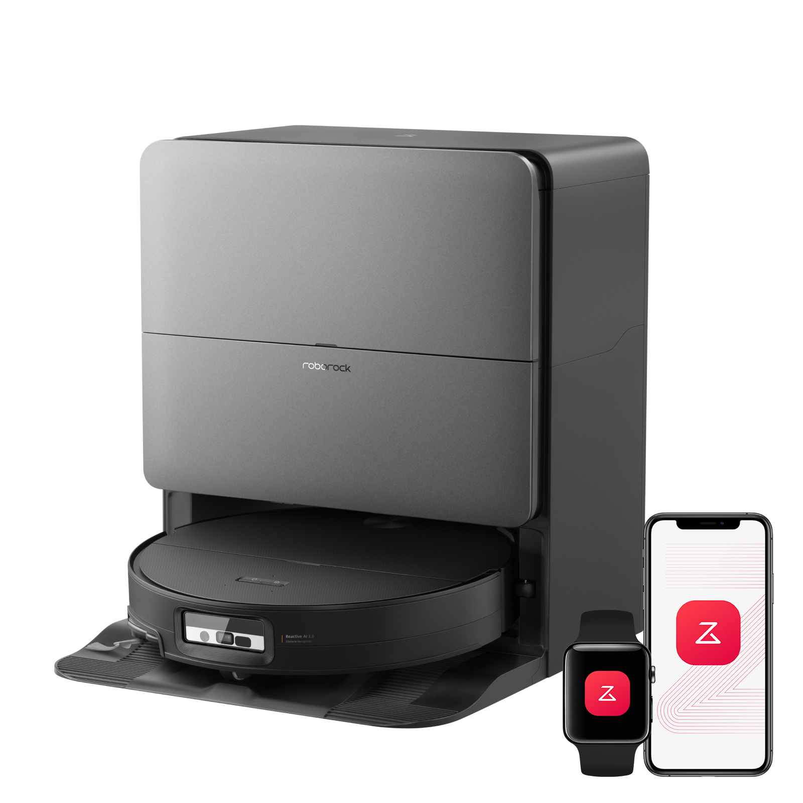 Roborock Saros 20 Sonic Saugroboter mit RockDock und intelligenter Wischfunktion