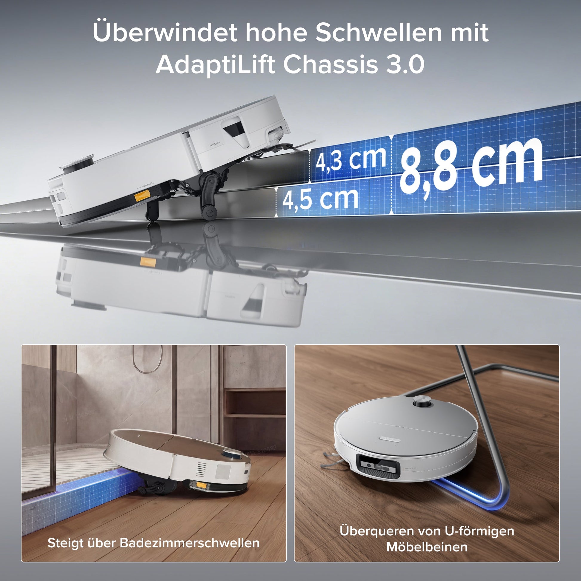Roborock Saros 20 Sonic Saugroboter mit RockDock und intelligenter Wischfunktion