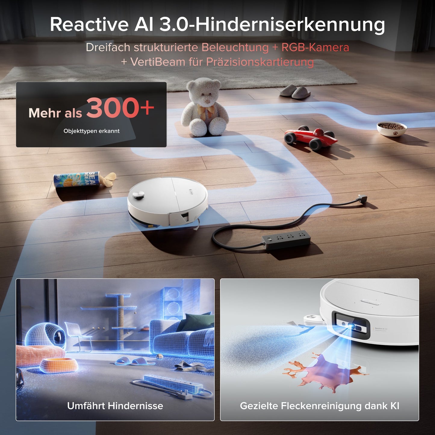 Roborock Saros 20 Sonic Saugroboter mit RockDock und intelligenter Wischfunktion