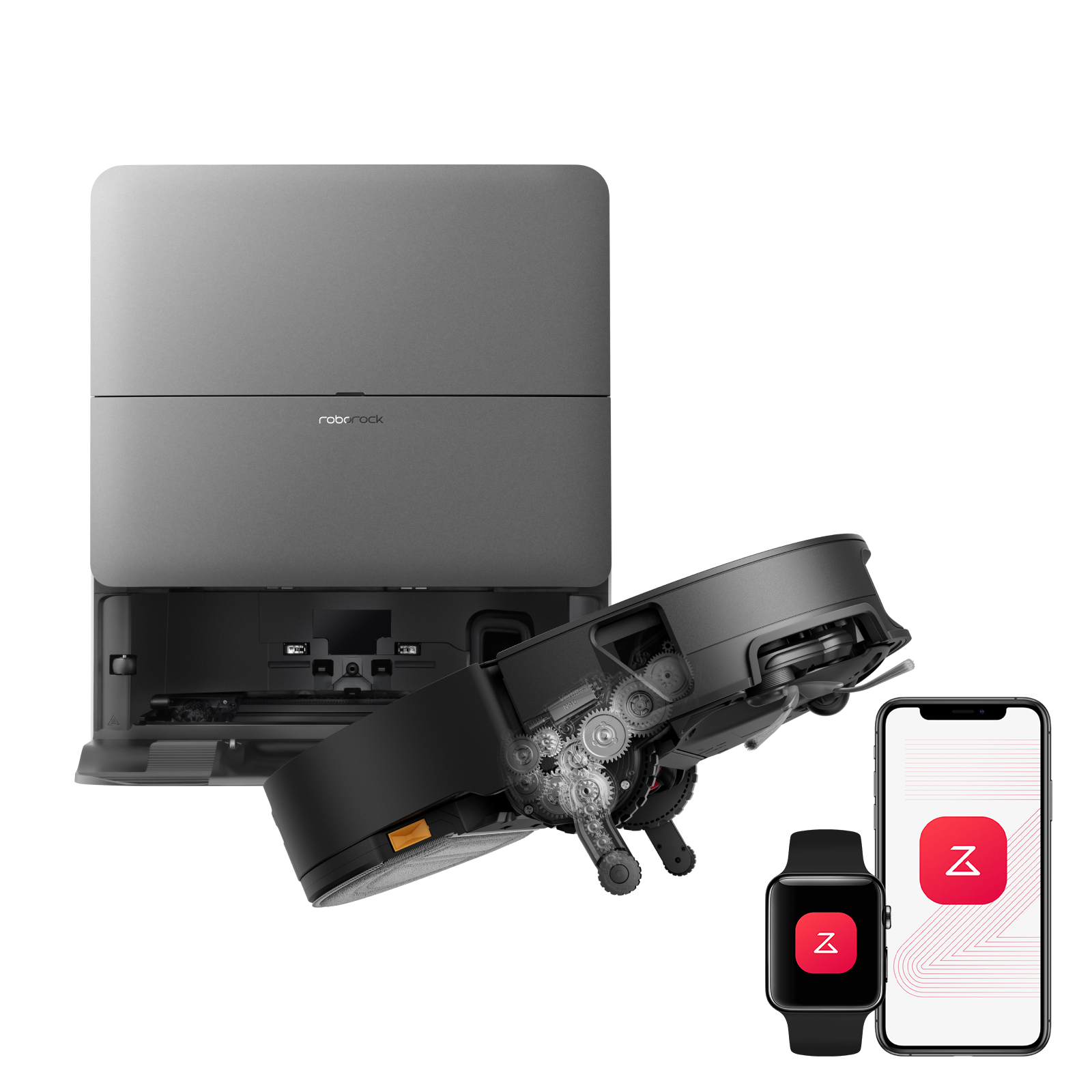 Roborock Saros 20 Sonic Saugroboter mit RockDock und intelligenter Wischfunktion