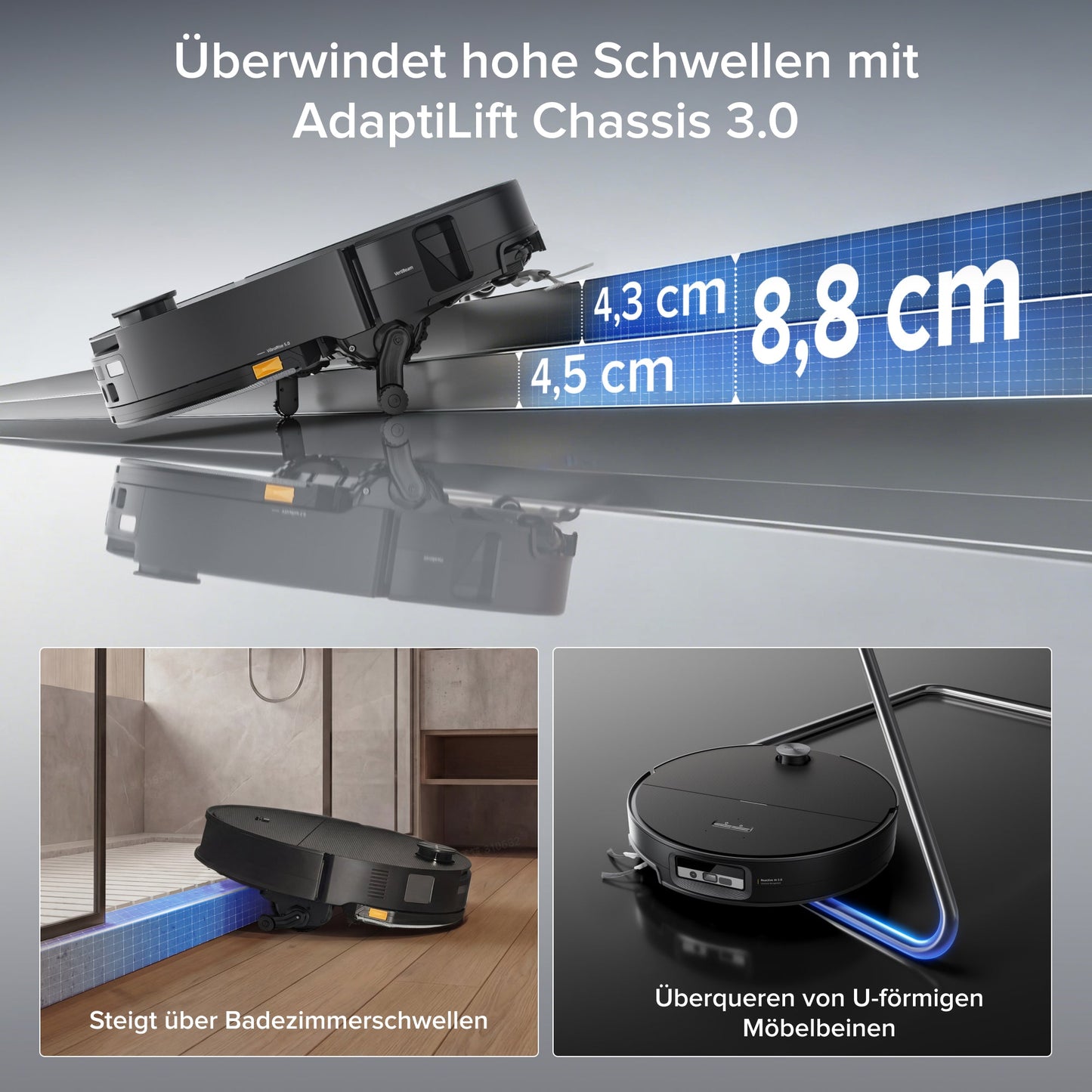 Roborock Saros 20 Sonic Saugroboter mit RockDock und intelligenter Wischfunktion