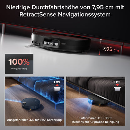 Roborock Saros 20 Sonic Saugroboter mit RockDock und intelligenter Wischfunktion