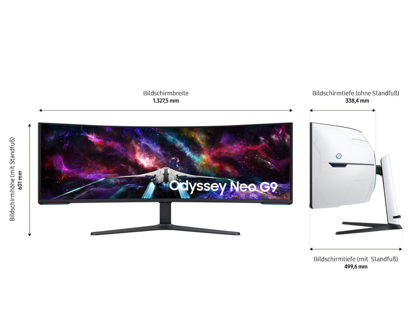 Samsung Odyssey Neo G9 G95NC 57 Zoll Curved Gaming Monitor mit Dual UHD Auflösung und 240 Hz