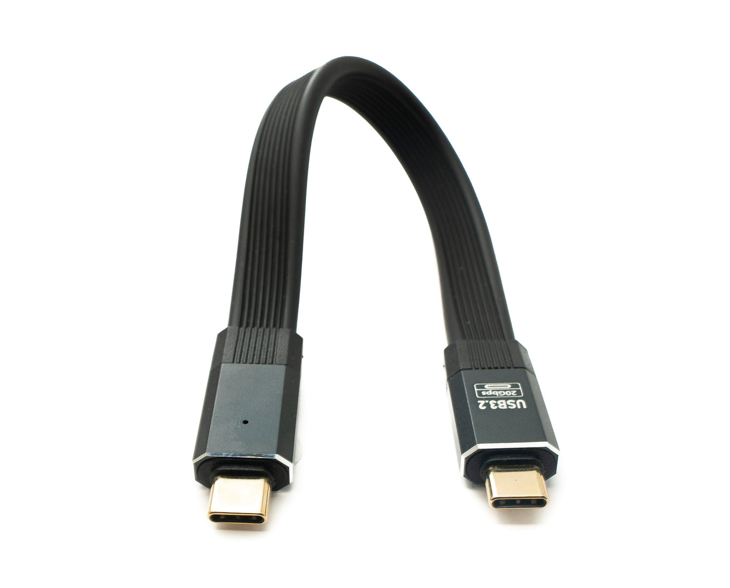 SYSTEM-S USB-C Kabel 20 cm mit 20 Gbit/s Datenübertragung und 100 Watt Power Delivery