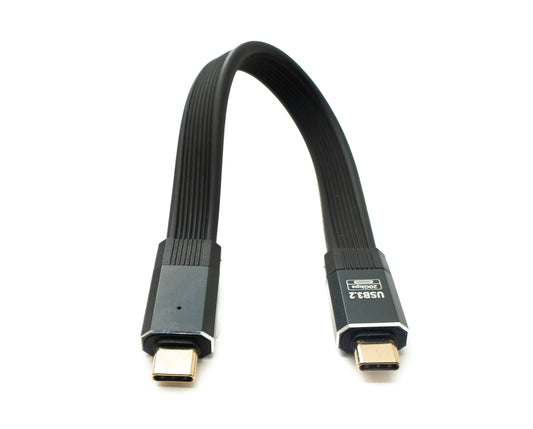 SYSTEM-S USB-C Kabel 20 cm mit 20 Gbit/s Datenübertragung und 100 Watt Power Delivery