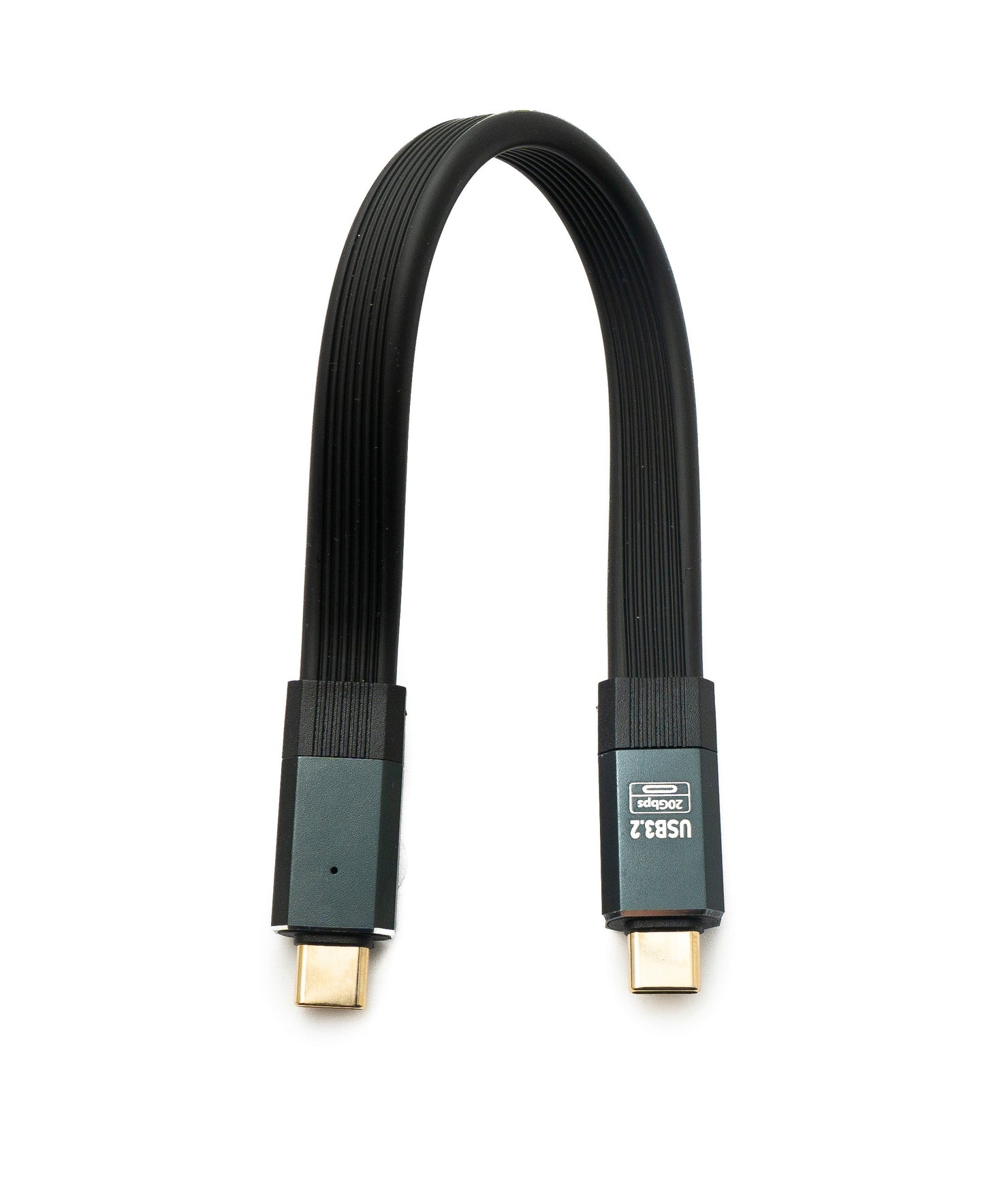 SYSTEM-S USB-C Kabel 20 cm mit 20 Gbit/s Datenübertragung und 100 Watt Power Delivery