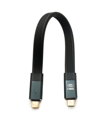 SYSTEM-S USB-C Kabel 20 cm mit 20 Gbit/s Datenübertragung und 100 Watt Power Delivery