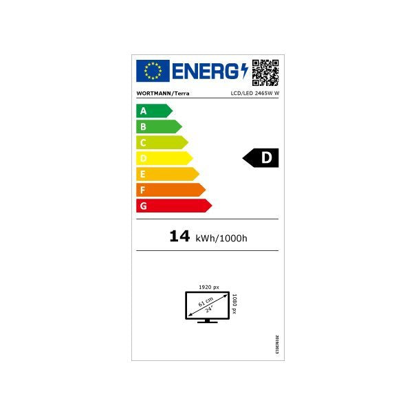 TERRA LCD LED 2465W PV GREENLINE PLUS 23,8 Zoll IPS Business Monitor in Weiß mit USB-C