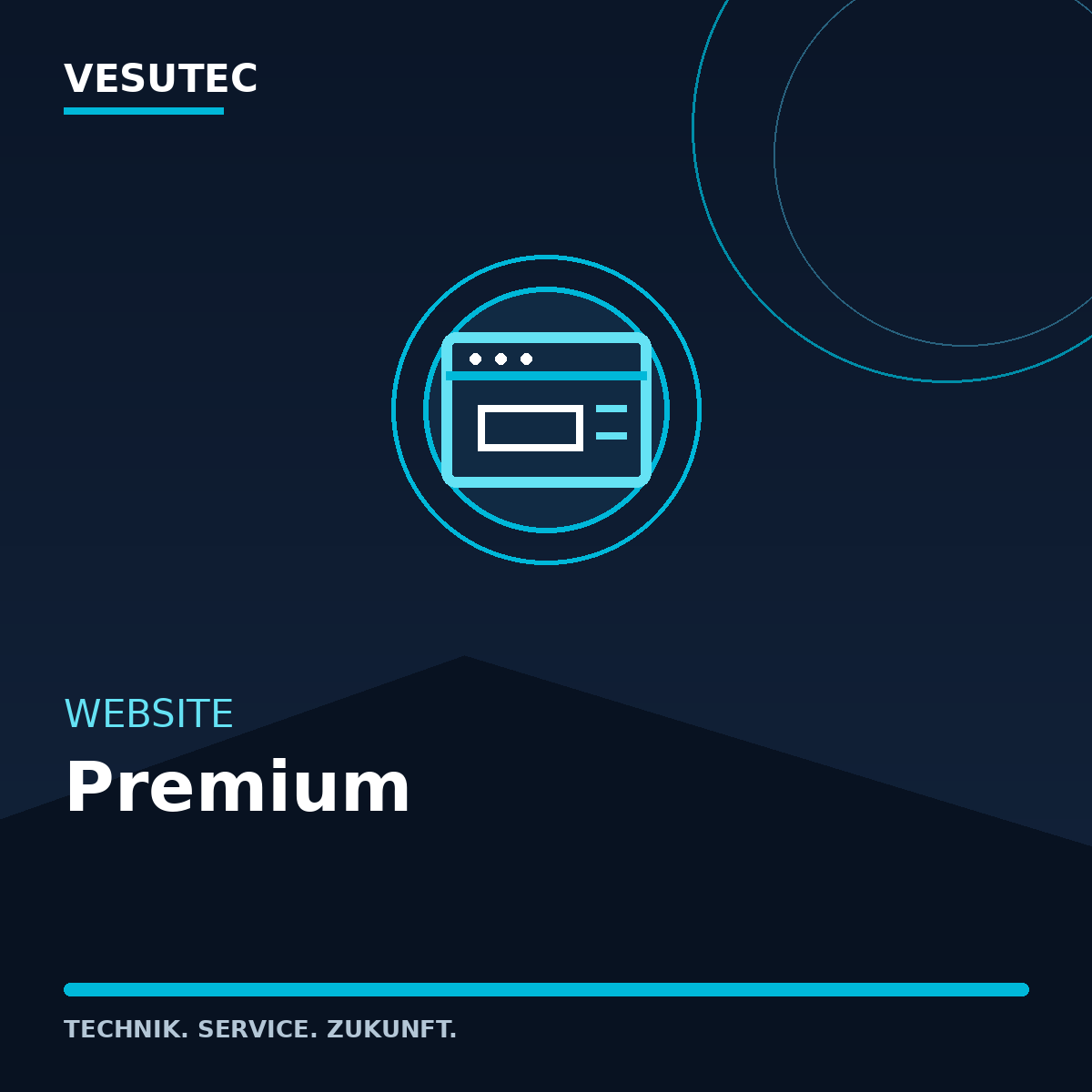 Website Premium – VESUTEC Dienstleistung
